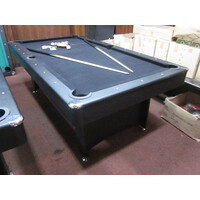 7 FT Modern Pool Table with Table Tennis + Dining [BLACK]