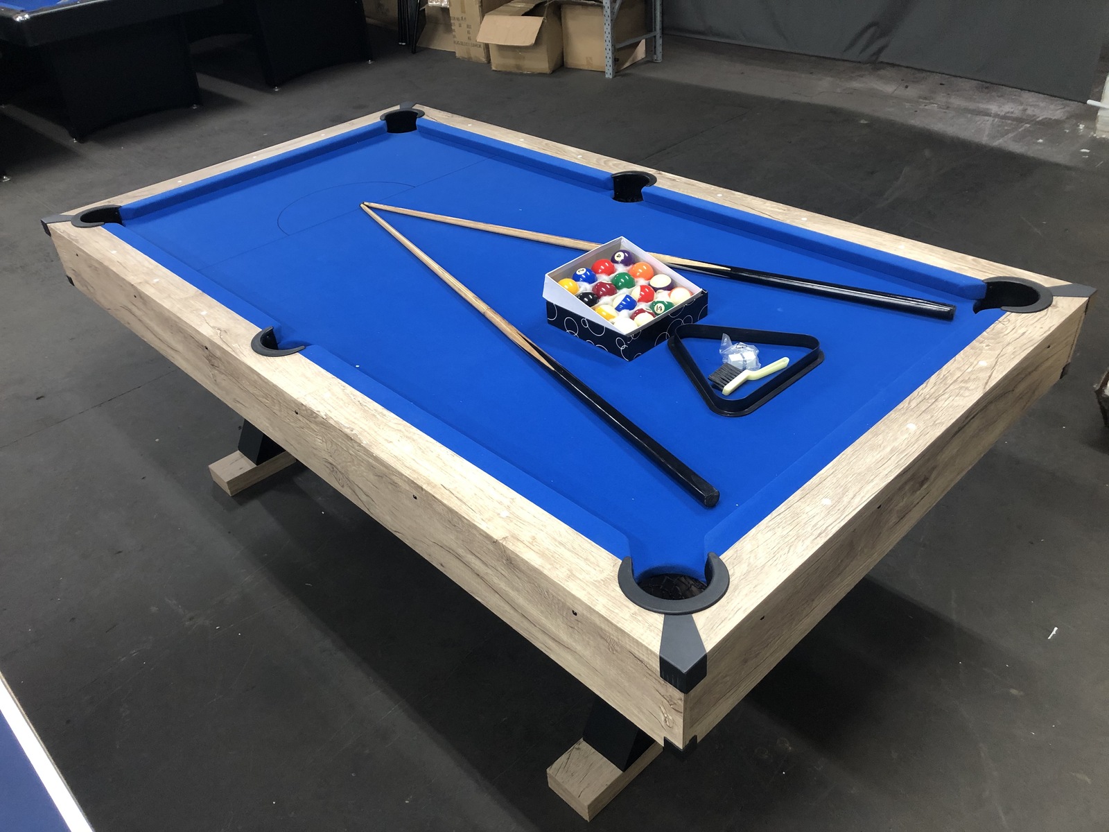 7 Ft X Pro Pool Billiard Table Dining Table Table Tennis [blue Felt]