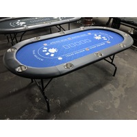 84&quot; Professional Fold Away Poker Table with (Blue Speed Felt )