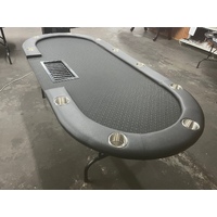 84&quot; Professional Fold Away Poker Table with Dealer Pit [BLACK] (Speed Felt )