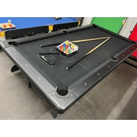 7 FT Modern Fold Away Pool - Billiard Table Black Felt